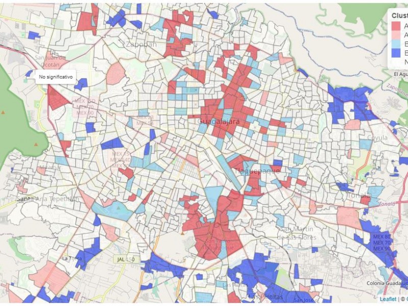 Guadalajara y Tlaquepaque concentran más casos activos de Covid