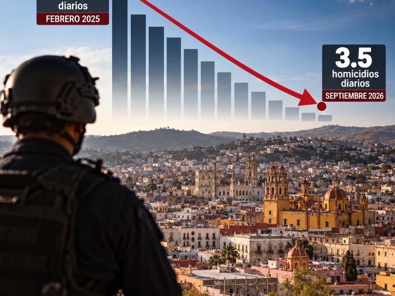 Guanajuato reduce 72% promedio diario de homicidios; registra 3.5 casos por día