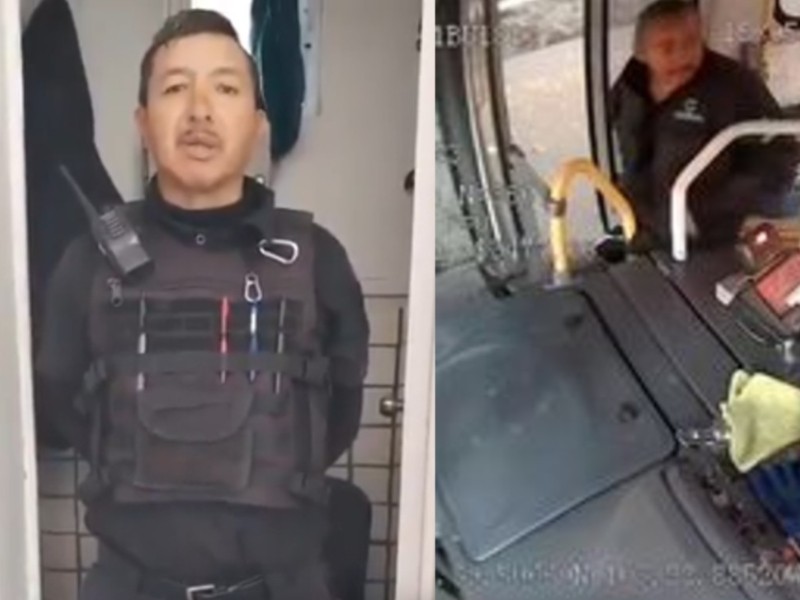 Guardia de seguridad privada desmiente ser agresor de chofer urbano