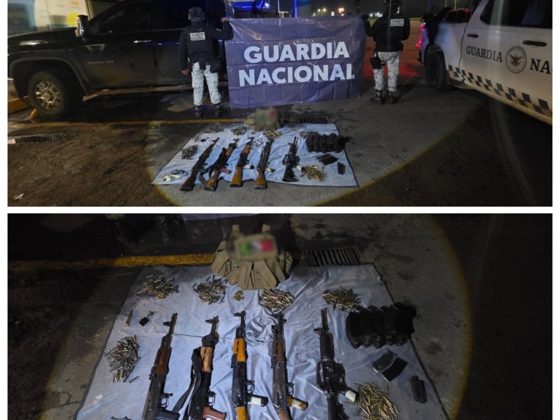 Guardia Nacional asegura armamento militar en Tepatitlán