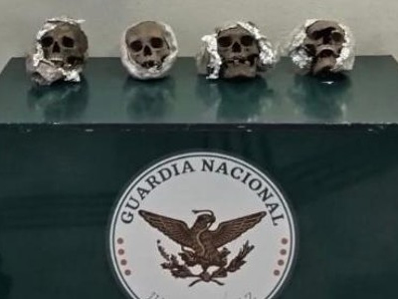 Guardia Nacional halla cráneos humanos paquetería de Querétaro