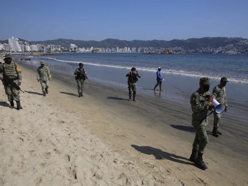 Guardia Nacional y Sedena, ya vigilan las playas de Guerrero