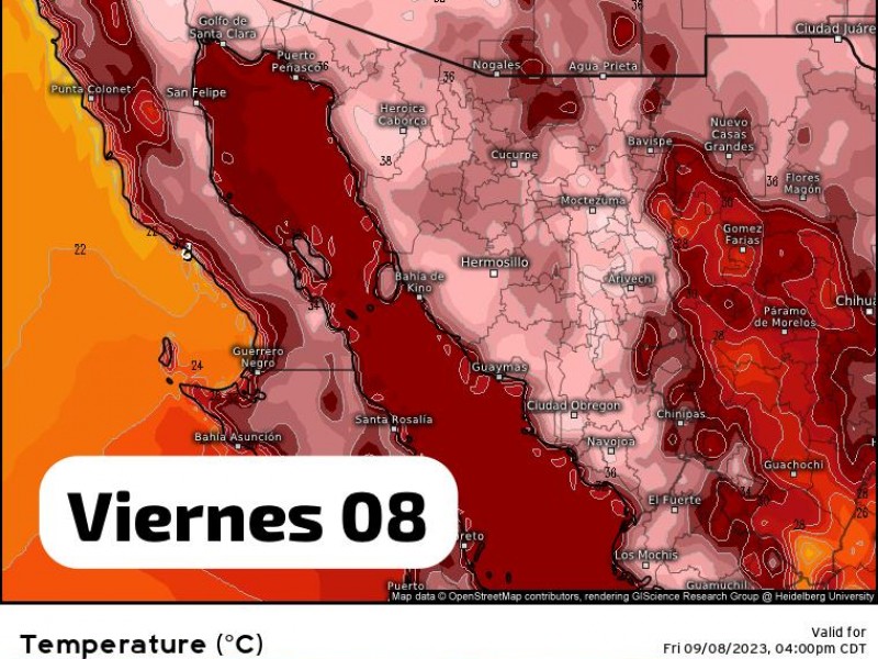 Guaymas amanece con temperaturas de 25°C