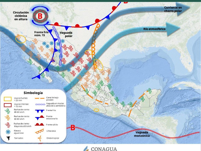 Guaymas con máxima de 25°C