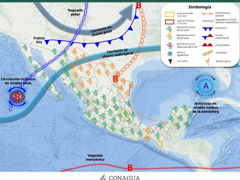 Guaymas con máxima de 28°C