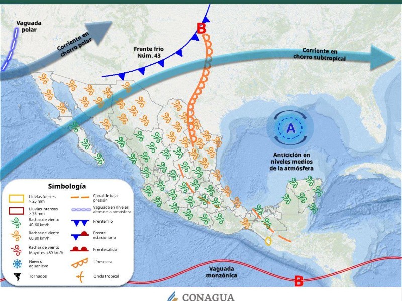 Guaymas con máxima de 29°C