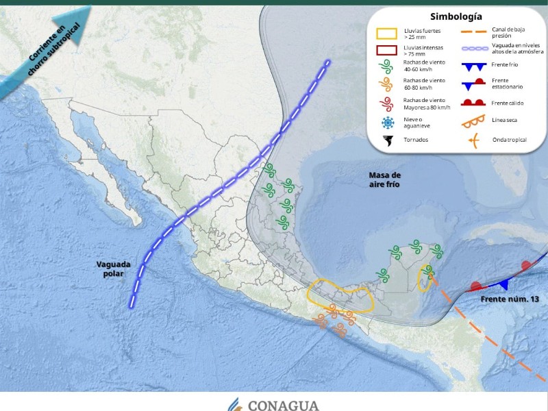 Guaymas con máxima de 29°C