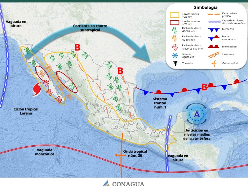 Guaymas con máxima de 30°C