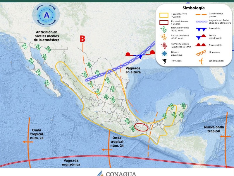 Guaymas con máxima de 33°C