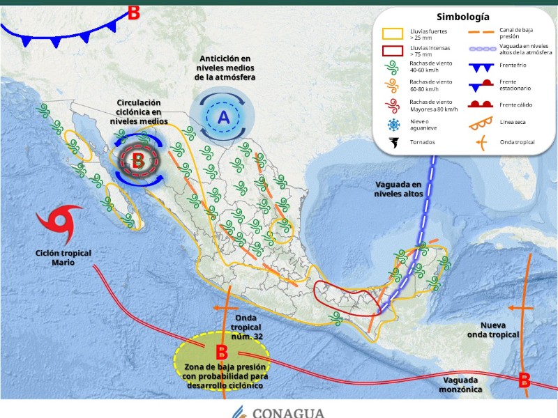 Guaymas con máxima de 33°C