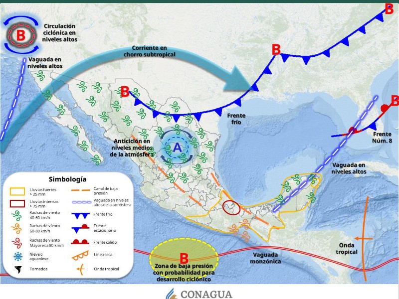 Guaymas con máxima de 35°C