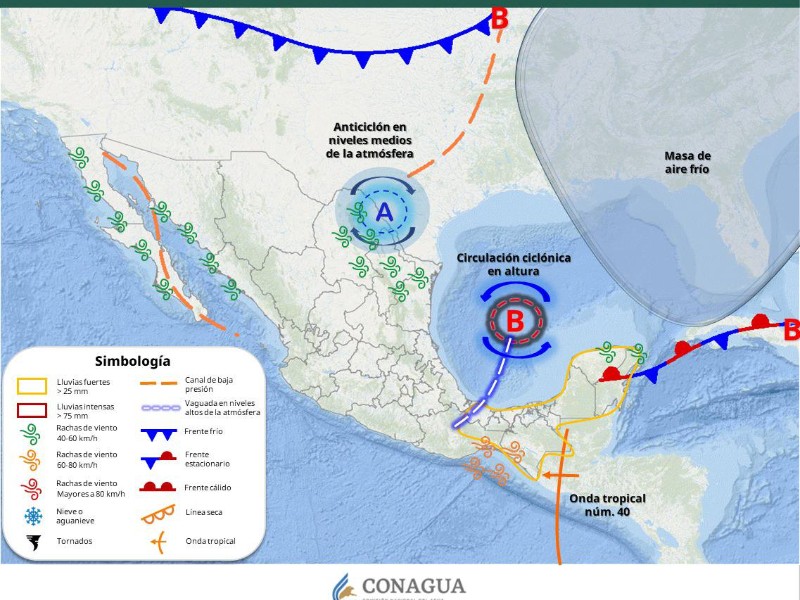 Guaymas con máxima de 35°C