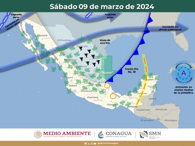 Guaymas tendrá mínimas de 14* y máximas de 26*