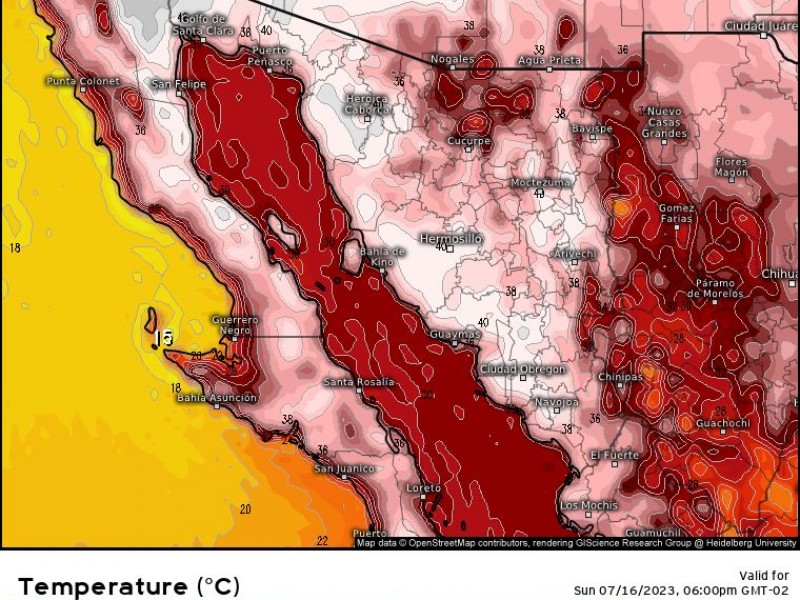 Guaymas hoy tendrá una máxima de 36 grados