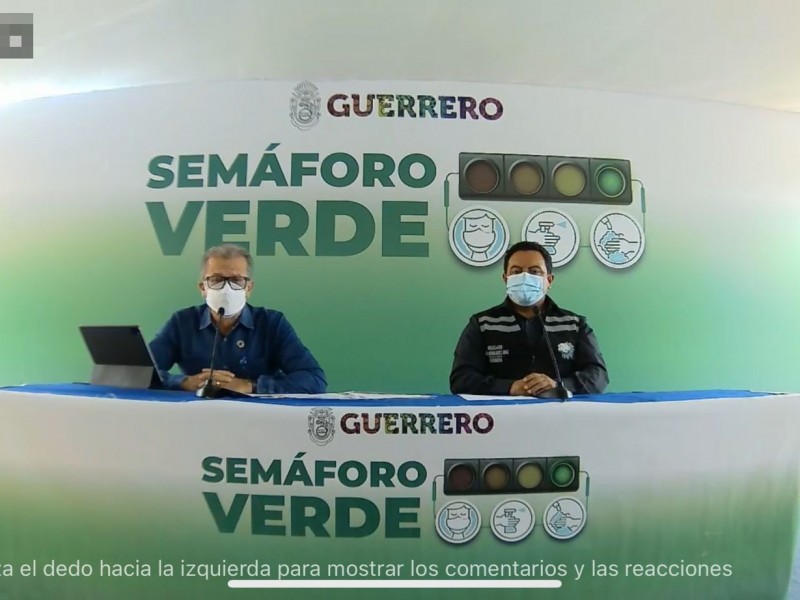 Guerrero continuará en semáforo verde hasta el 4 de julio