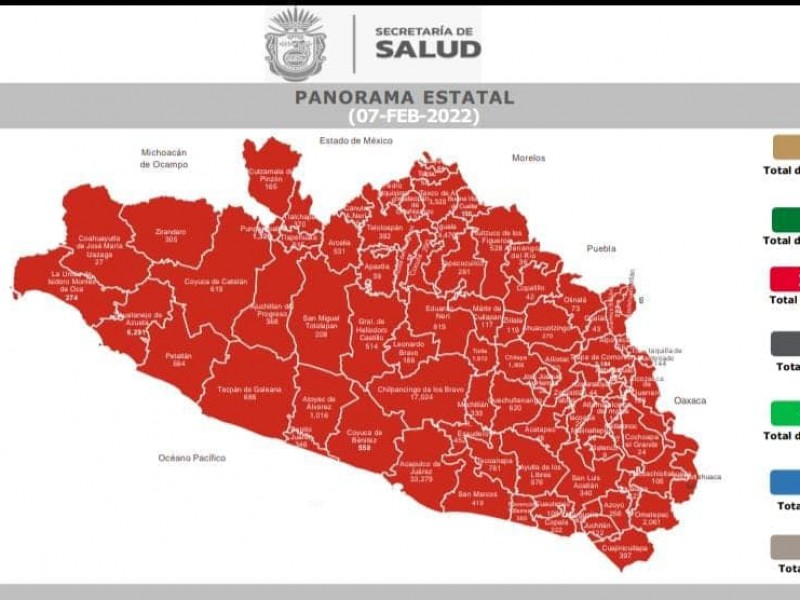 Guerrero reporta 2,651 casos activos de COVID19