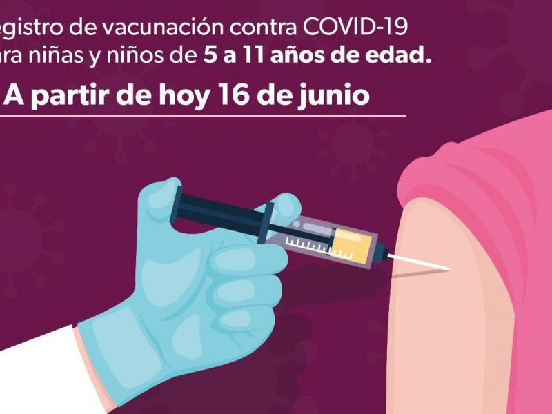 Habilitan registro para vacunación COVID a menores de 5-11 años