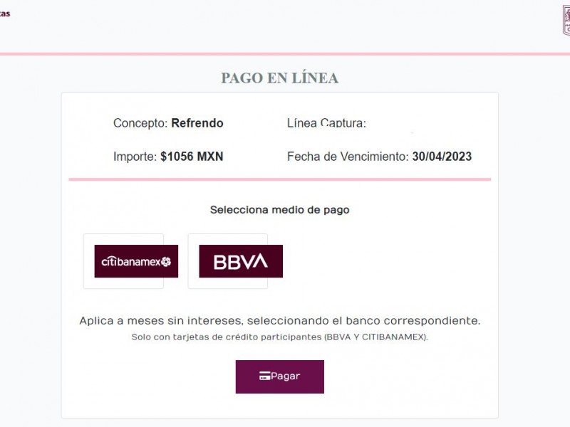 Habilitada plataforma para pago de refrendo vehicular en línea