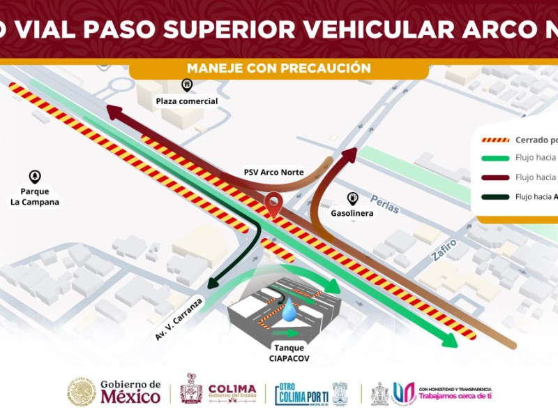 Habilitan vuelta a la derecha hacia V.Carranza