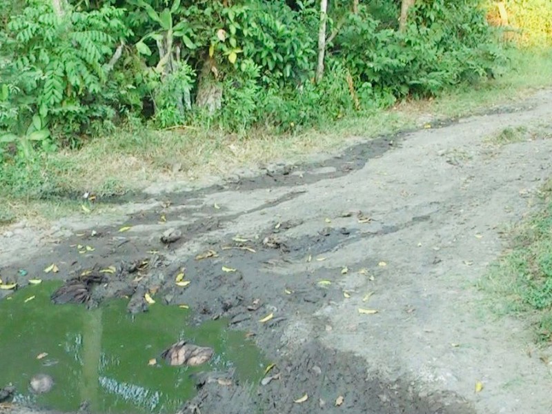 Habitantes de comunidades reclaman por caminos arruinados