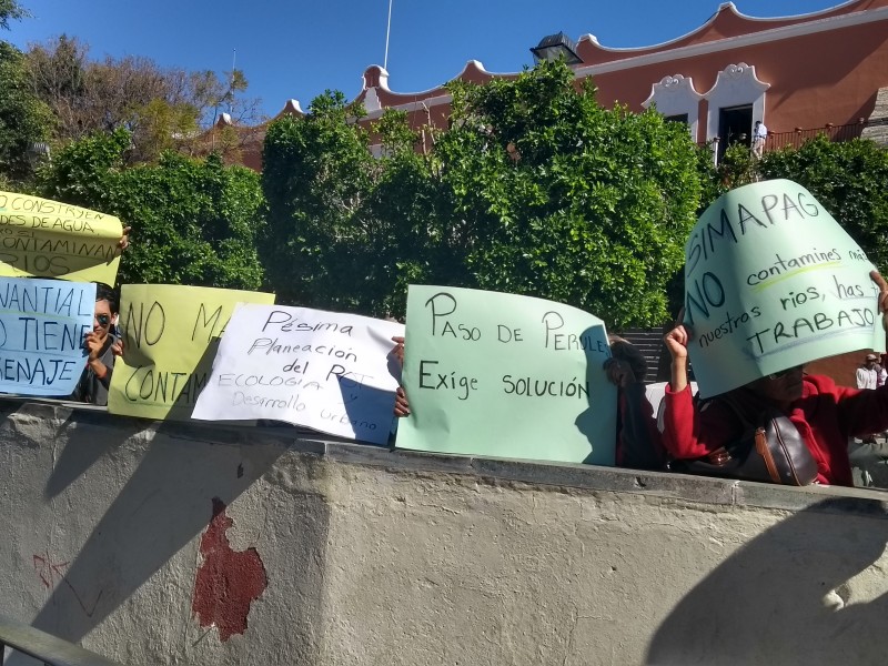 Habitantes de Perules se manifestaron en el Simapag