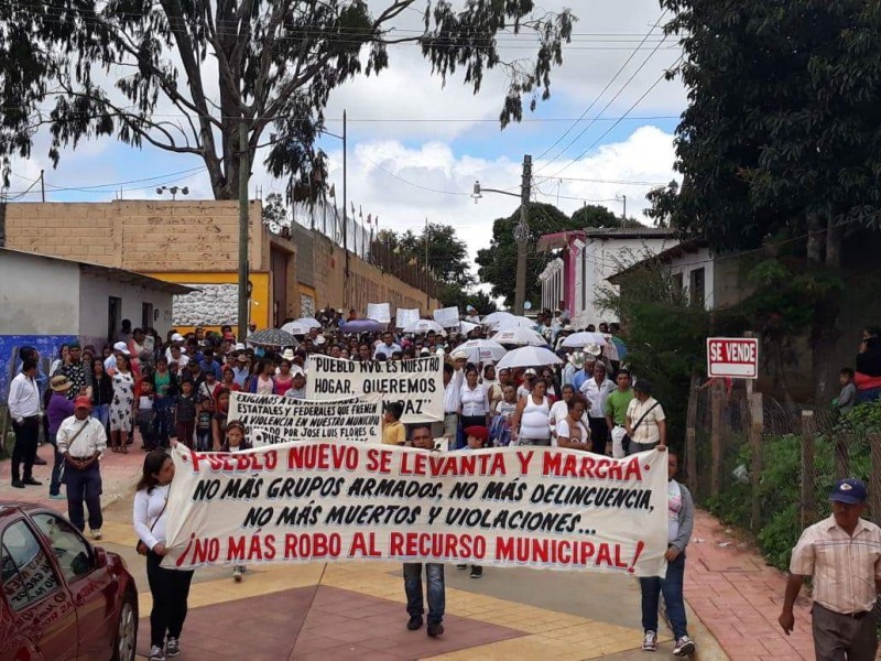 Habitantes de Pueblo Nuevo piden paz