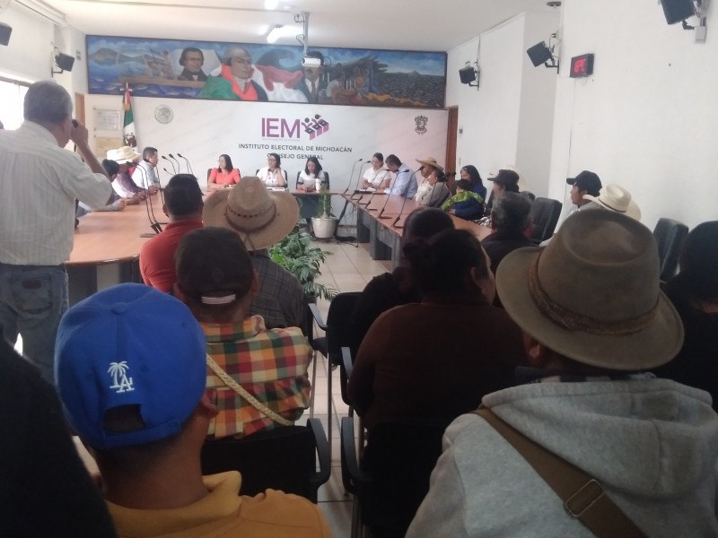Habitantes de San Francisco Uricho solicitan a IEM suspender consulta