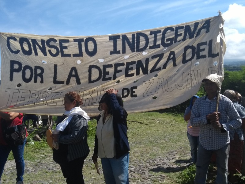 Habitantes de Zacualpan protestan por falta de agua