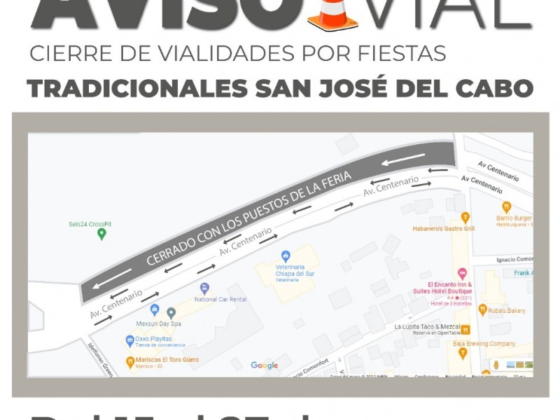 Habrá cierre de vialidades en centro de SJC