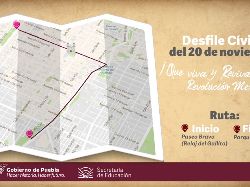 Habrá desfile del 20 de noviembre en Puebla