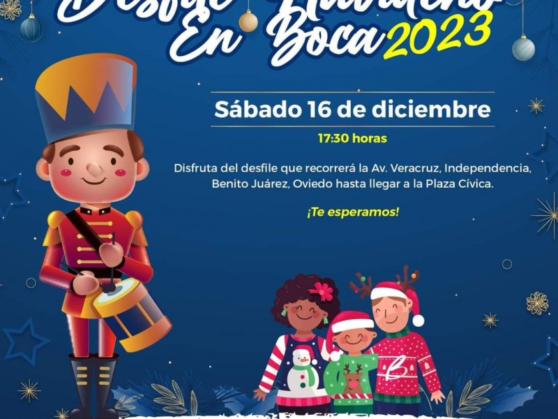 Habrá desfile navideño y juegos gratuitos en Boca del Río