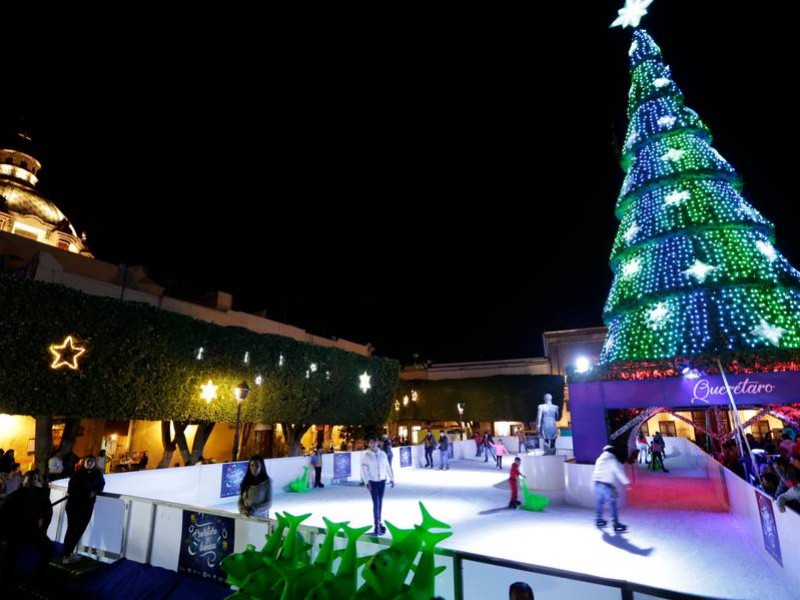 Habrá pista y tobogán de hielo en Querétaro durante navidad