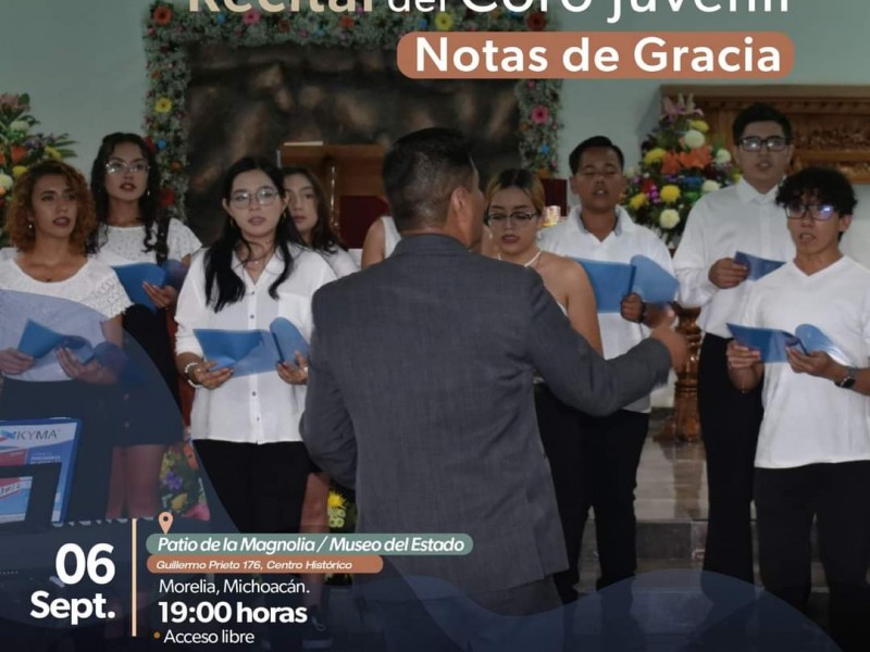 Habrá recital de coro juvenil