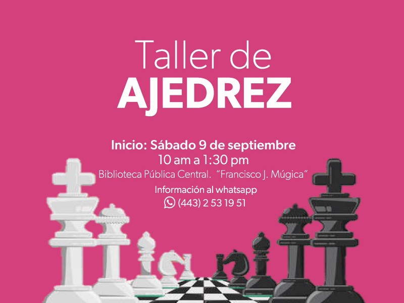 Habrá taller de ajedrez