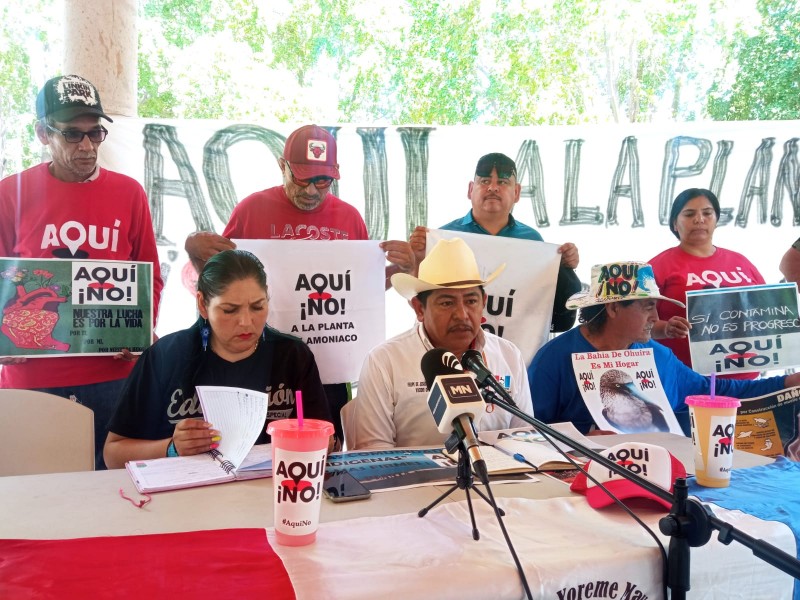 Hacen alianzas con organizaciones internacionales contra la planta de amoníaco