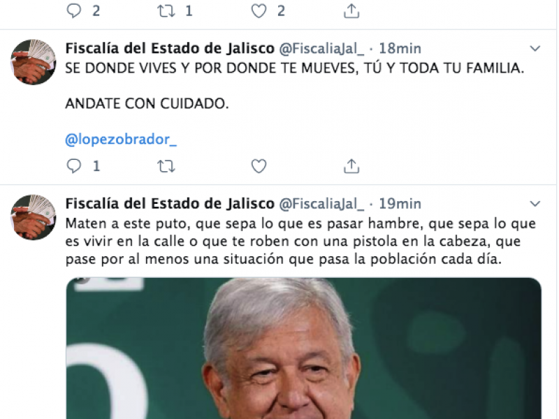 Hackean cuenta de Twitter de la Fiscalía