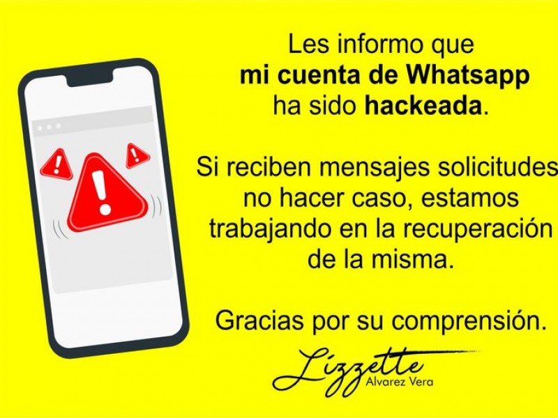 Hackean cuenta de WhatsApp de alcaldesa de Alvarado