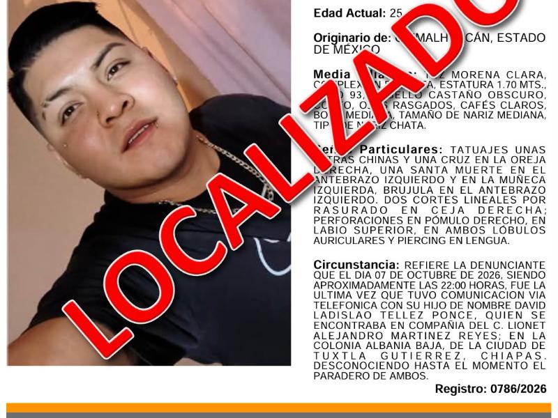 Hallan con vida a jóvenes del Estado de México desaparecidos en Chiapas