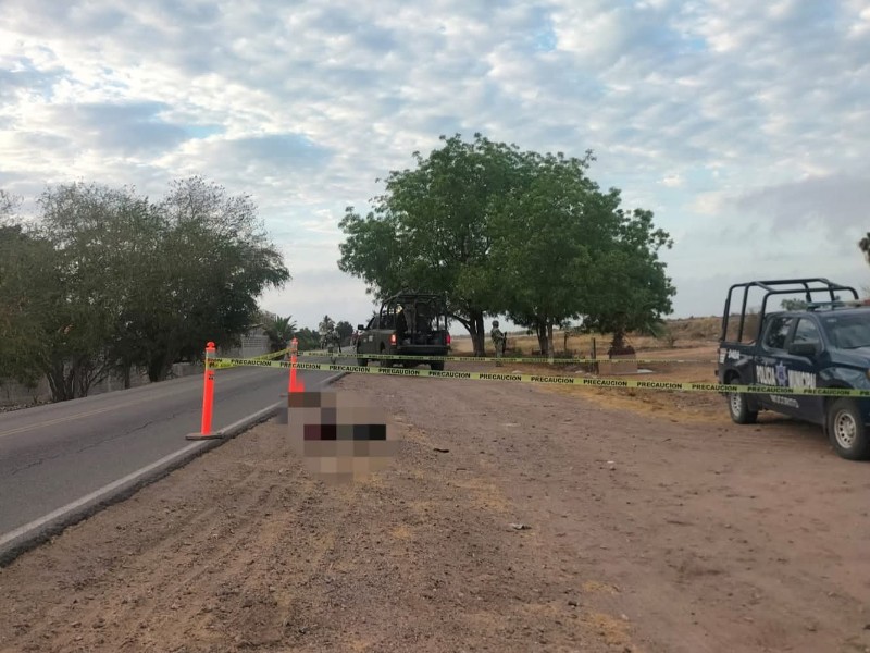Hallan ejecutado en tramo carretero de Juan Escutia, Mocorito