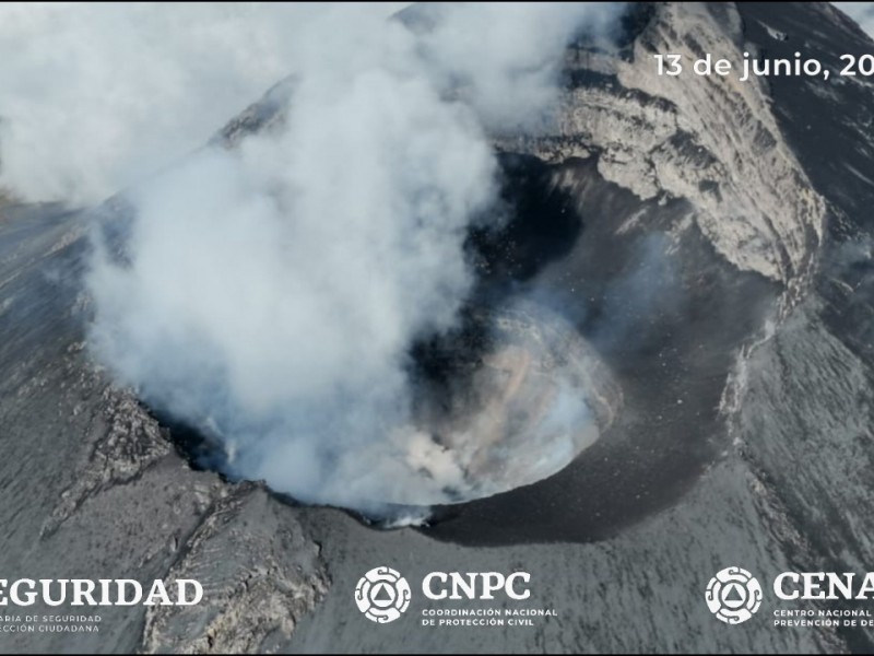 Hallan restos de domo en volcán Popocatépetl