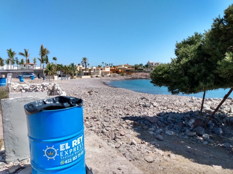 Hasta 200 kilos de basura en playas, colocan contenedores