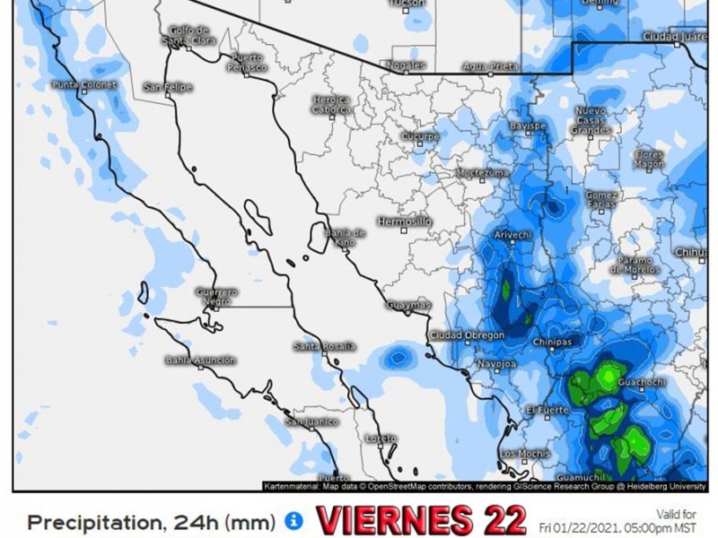 Hasta 5 grados bajo cero en Sonora por tormenta invernal