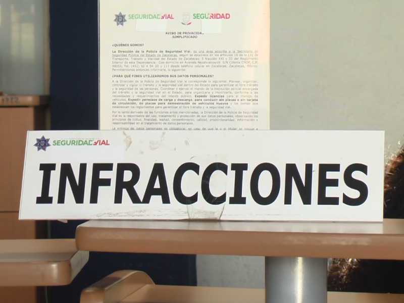 Hay modificaciones al tabulador de multas de tránsito en Zacatecas