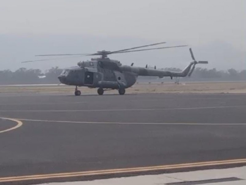 Helicóptero de SEMAR reforzará combate contra incendio forestal en Tlacolula