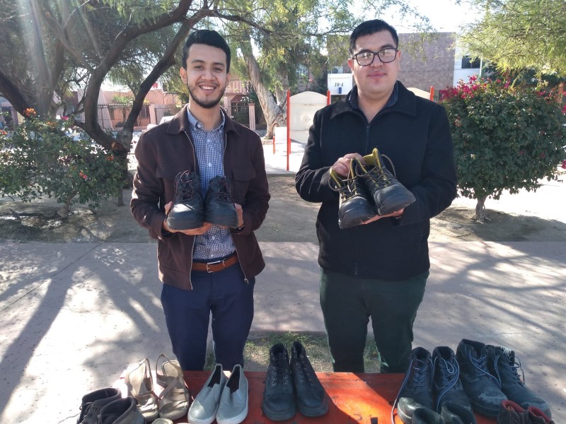 Hermosillenses hacen colecta de calzado a beneficio de jornaleros agrícolas