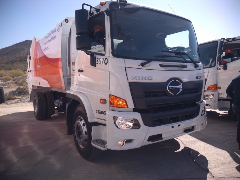 Hermosillo adquiere 10 camiones recolectores de basura nuevos