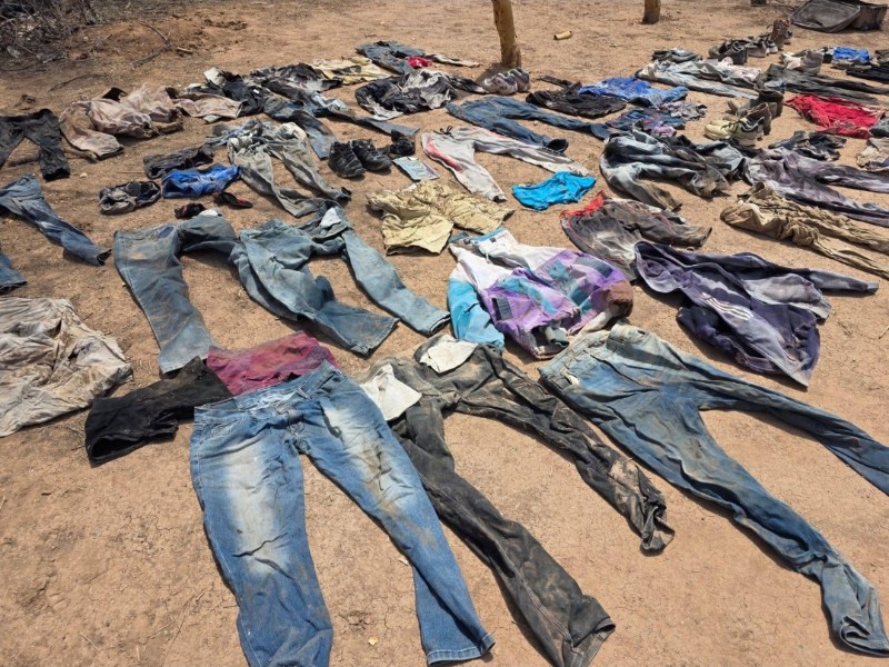 Hermosillo: Encuentran más prendas, zapatos maletas y ya van cuerpos en predio