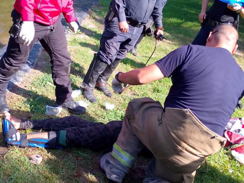 Hombre resulta lesionado tras caer de la tirolesa en el Parque Guadiana