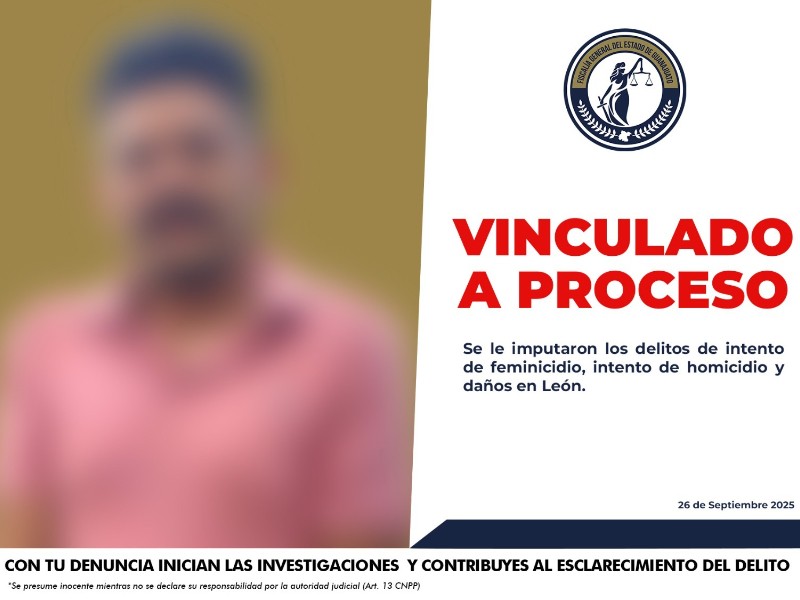 Hombre vinculado a proceso tras atacar con cuchillo a pareja e hijos