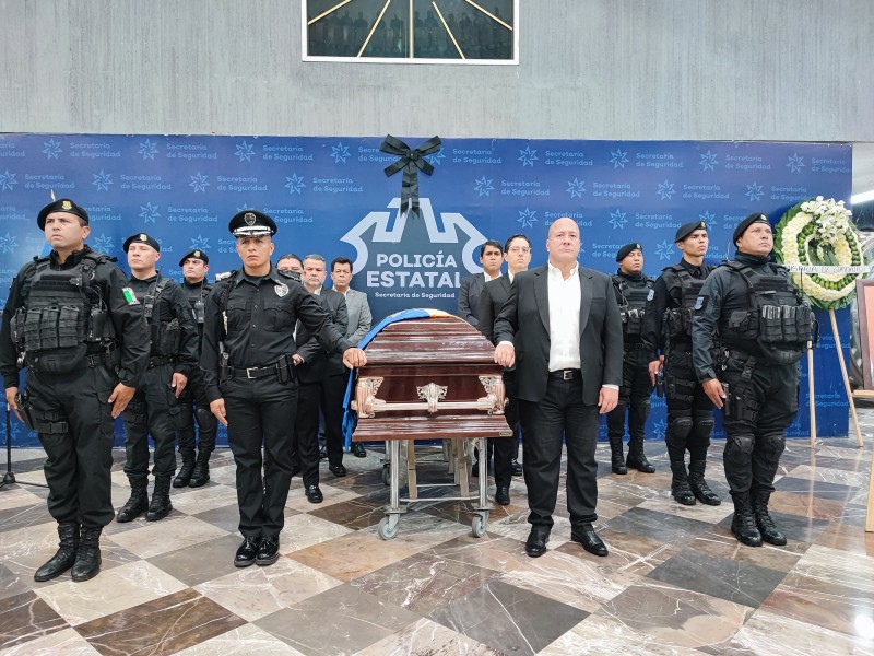 Homenaje a comisario asesinado en Tlajomulco